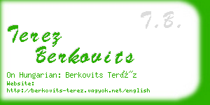 terez berkovits business card